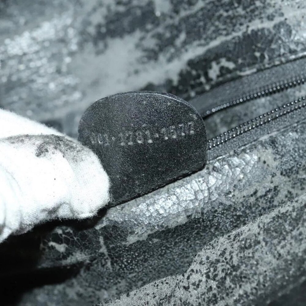 GUCCI Bamboo Shoulder Bag Leather 2way Black Gold 001 1781 1577 Auth 138302 - Picture 13 of 16